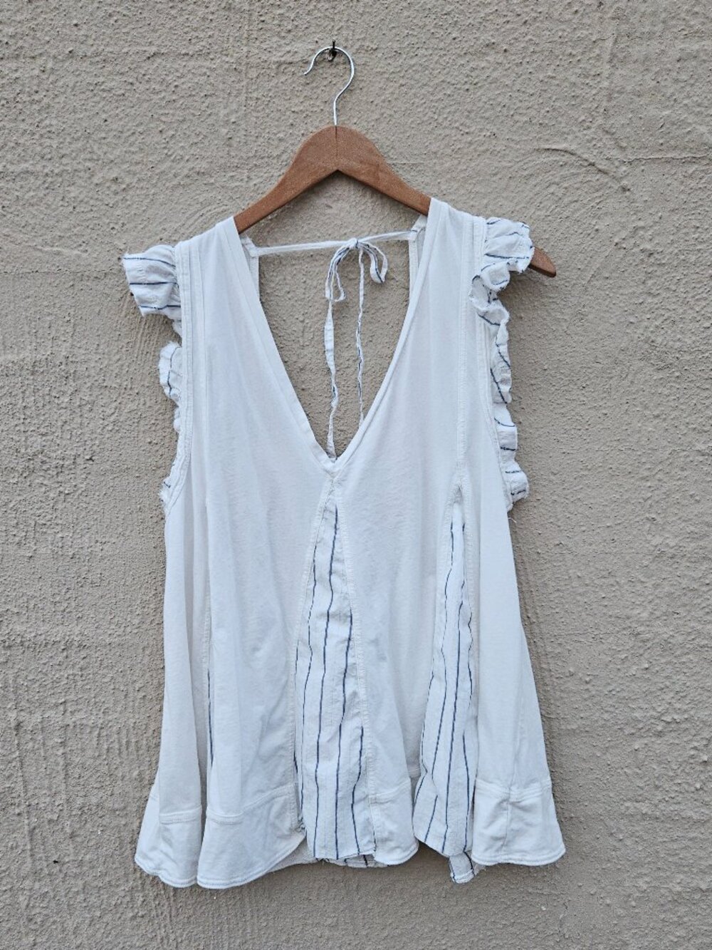 Pilcro Cotton Parachute Tank with Tie Back